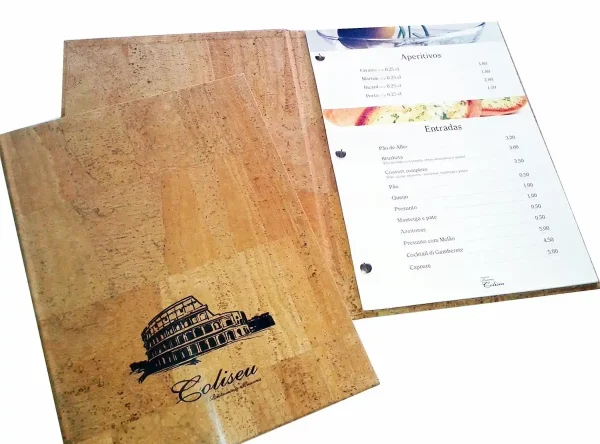 LEN08 Ementa em Cortiça para Folhas Ementa em Cortiça para Folhas