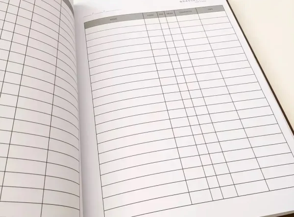 Livro de Reservas revestimento sintético mate